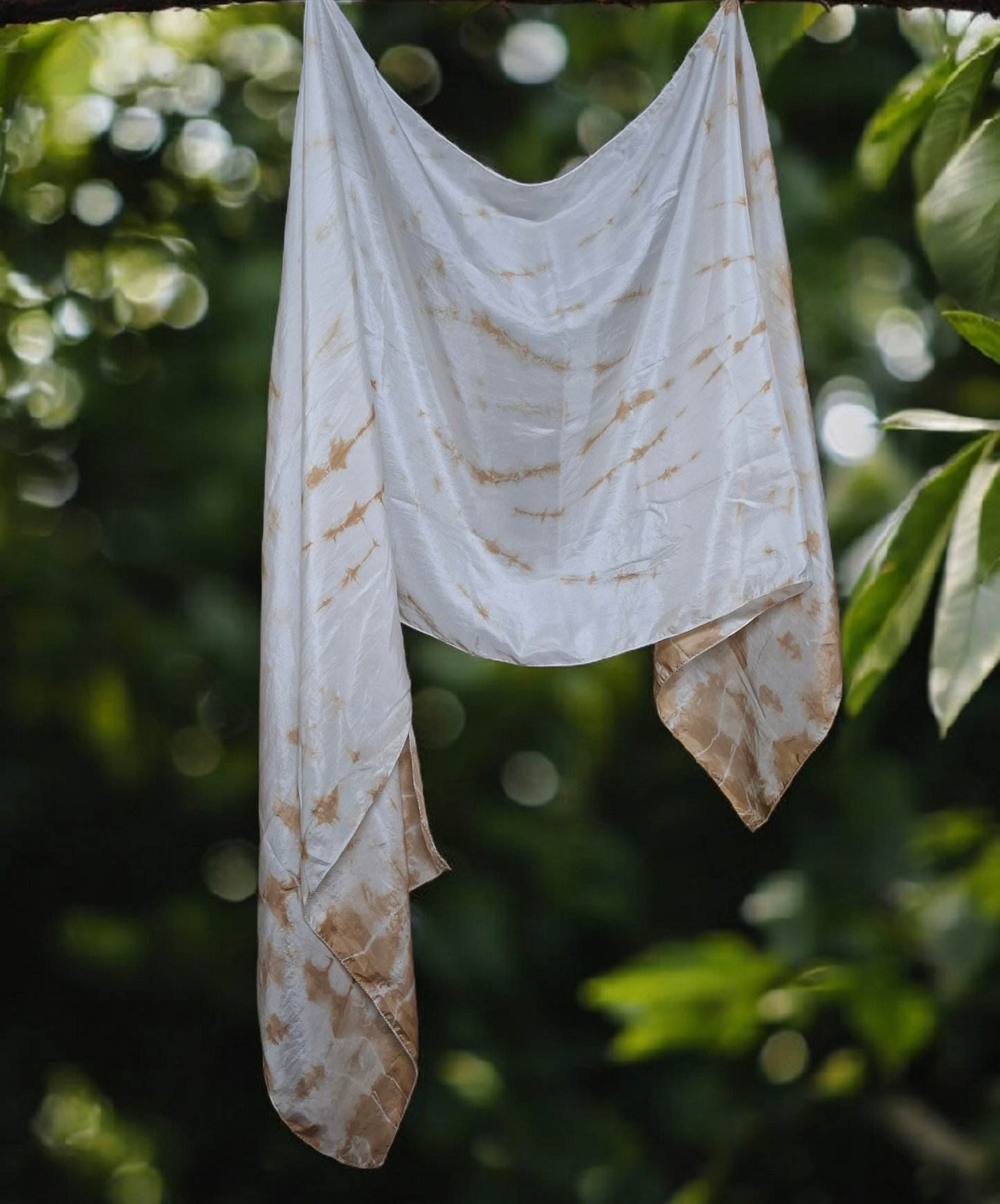 Cocoa Drift, Habutai Silk Stole / Scarf