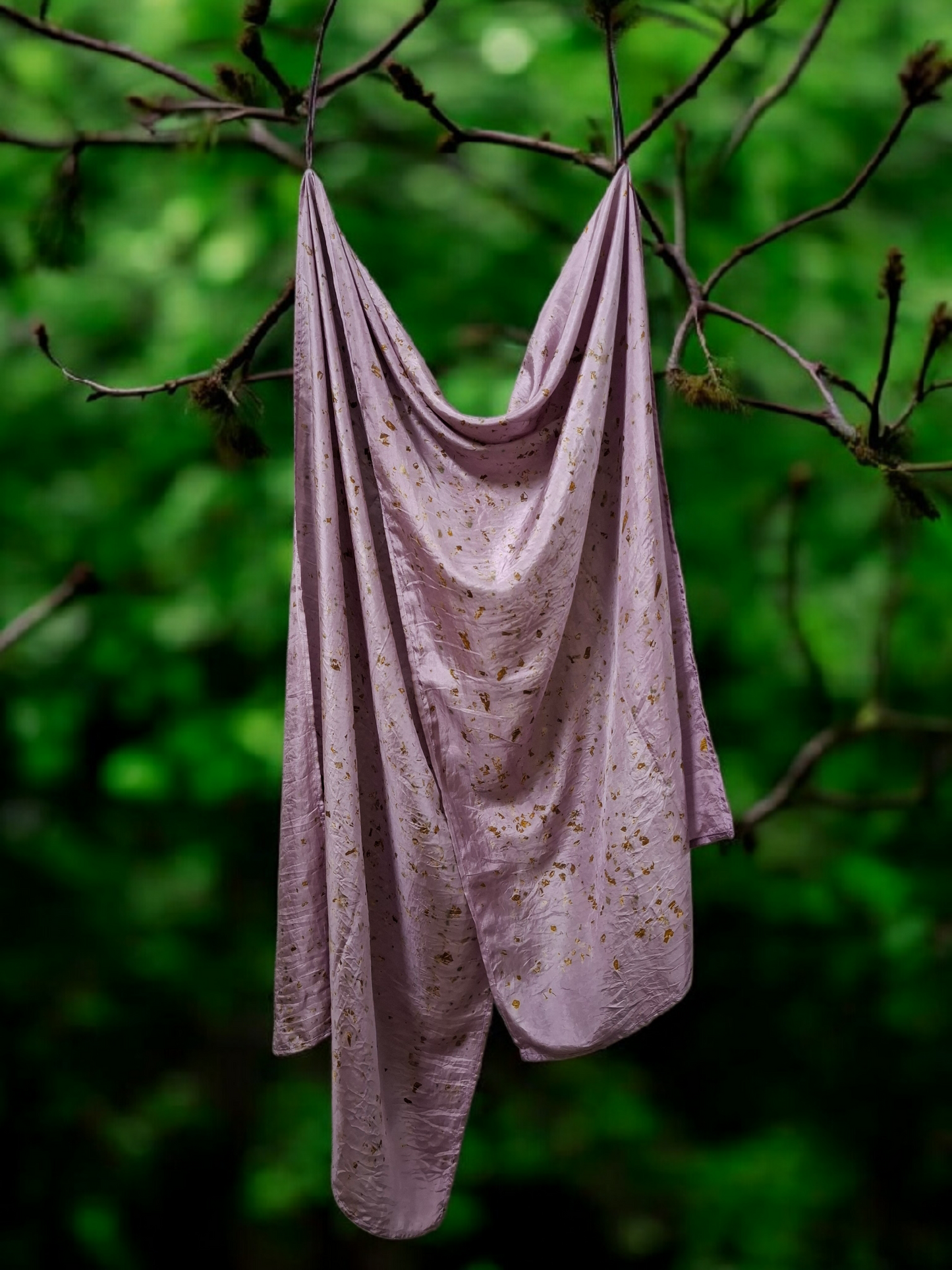 Lilac Veil Habutai Silk Stole / Scarf