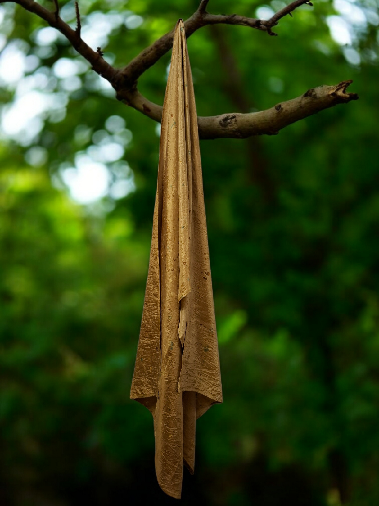 Green Hush Habutai Silk Stole / Scarf