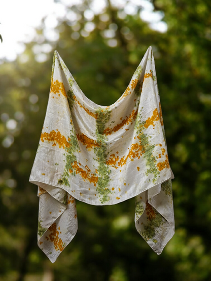 Petal Trace Habutai Silk Stole / Scarf