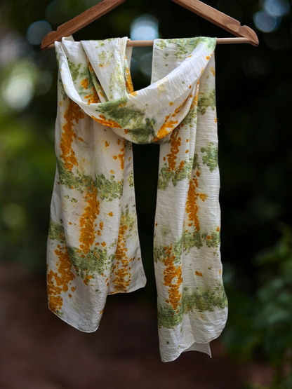 Petal Trace Habutai Silk Stole / Scarf