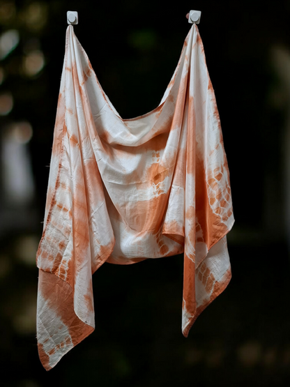 Silk In Peach Habutai Silk Stole / Scarf