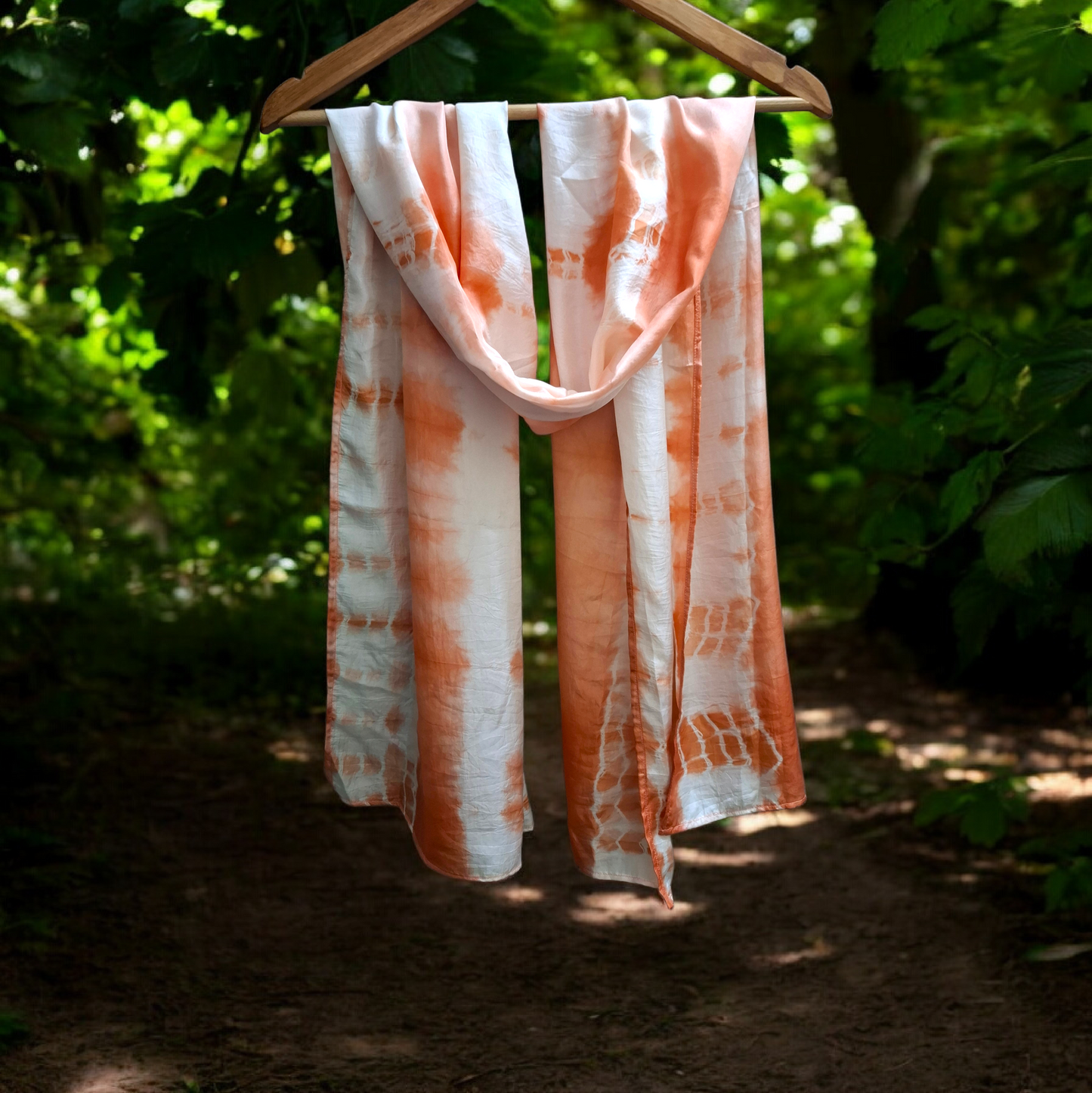 Silk In Peach Habutai Silk Stole / Scarf