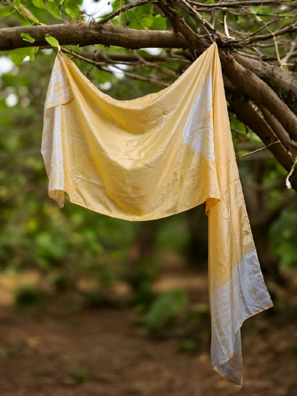 Golden Tides Habutai Silk Stole / Scarf