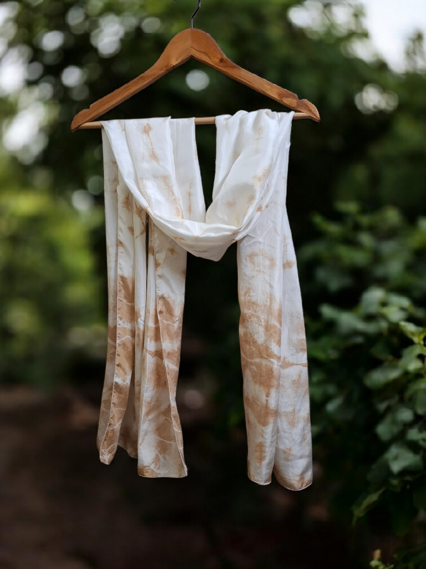 Cocoa Drift, Habutai Silk Stole / Scarf