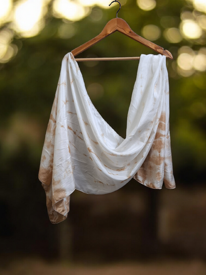 Cocoa Drift, Habutai Silk Stole / Scarf