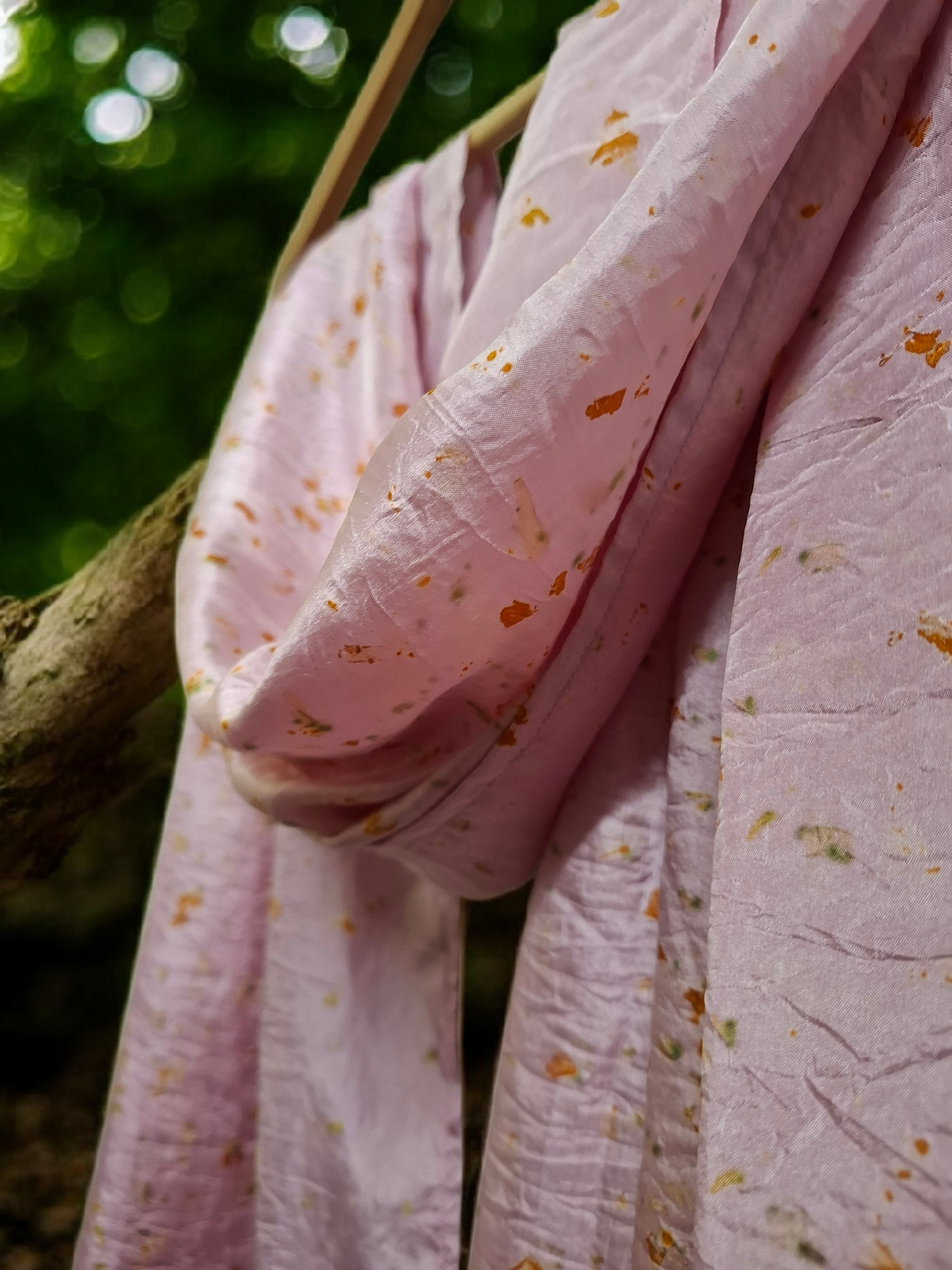 Flora Mist Habutai Silk Stole / Scarf