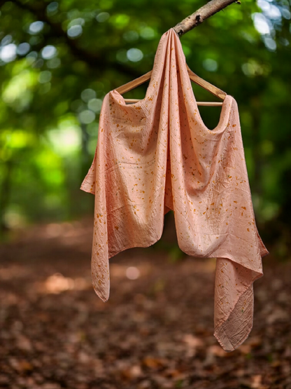 Blush bloom Habutai Silk Stole / Scarf