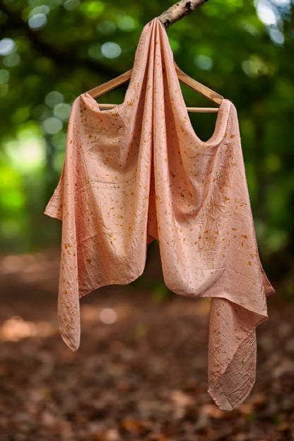 Blush bloom Habutai Silk Stole / Scarf