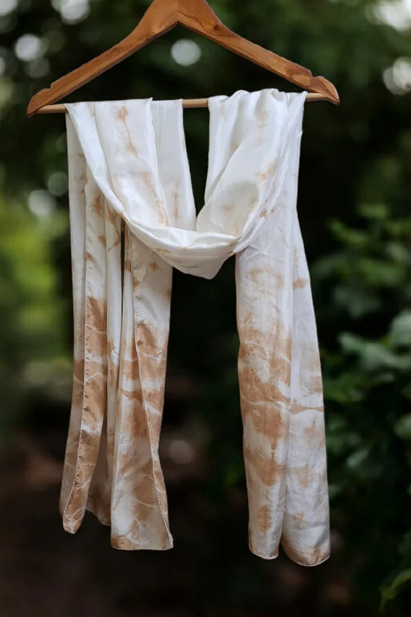 Cocoa Drift, Habutai Silk Stole / Scarf