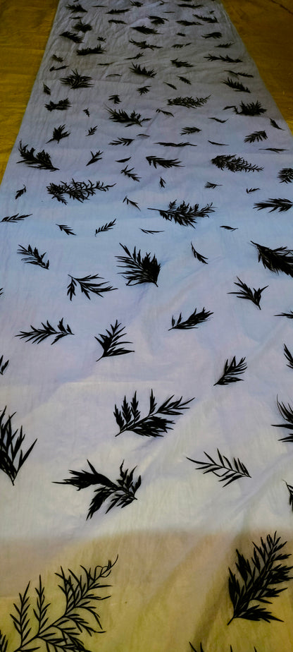 Pink Mirage — Naturally Dyed & Eco-Printed pure Handwoven Chanderi Silk Saree.