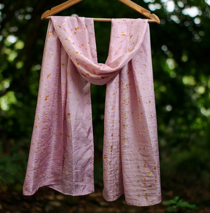 Flora Mist Habutai Silk Stole / Scarf