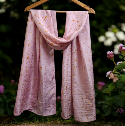 Flora Mist Habutai Silk Stole / Scarf