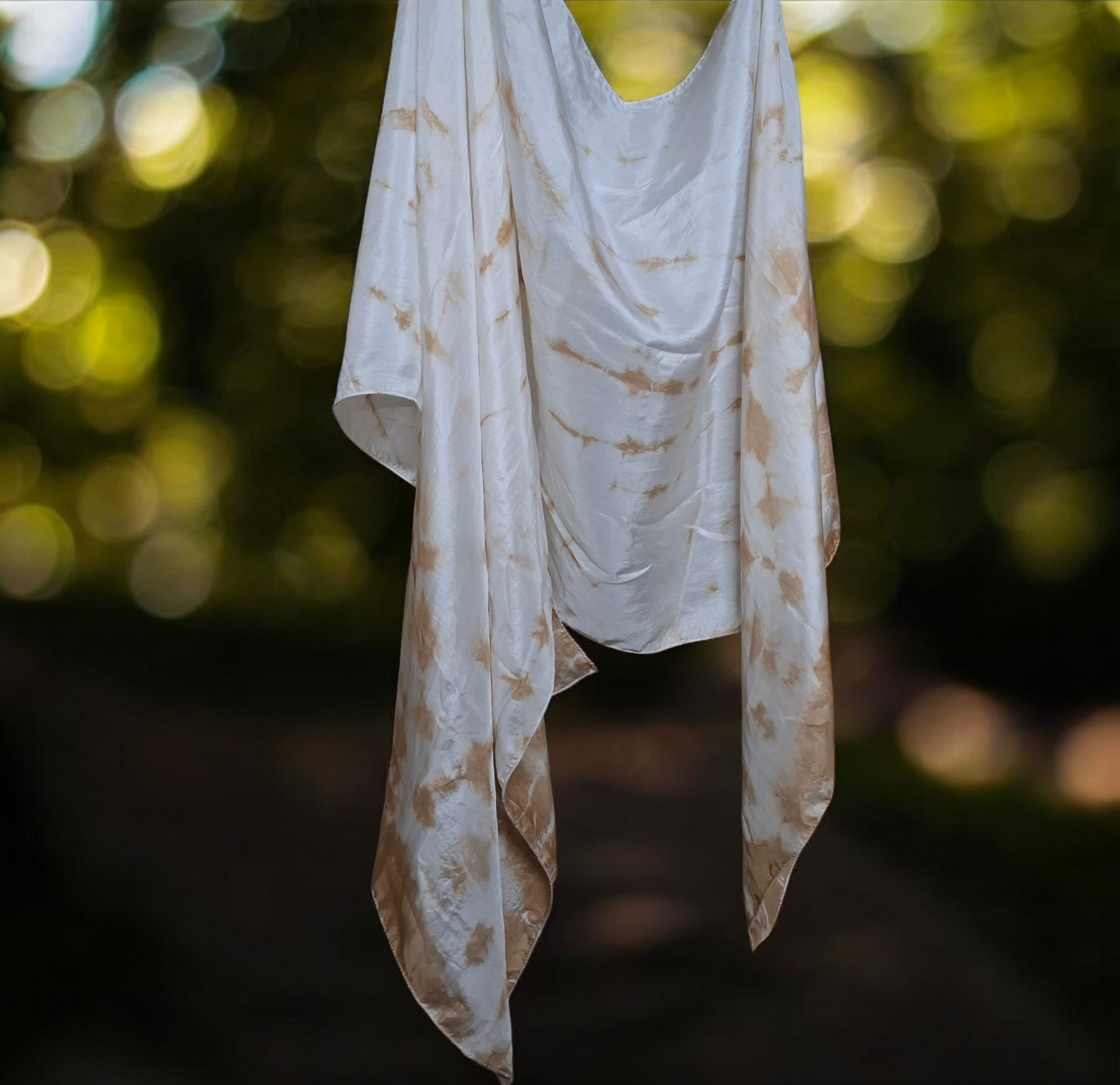 Cocoa Drift, Habutai Silk Stole / Scarf