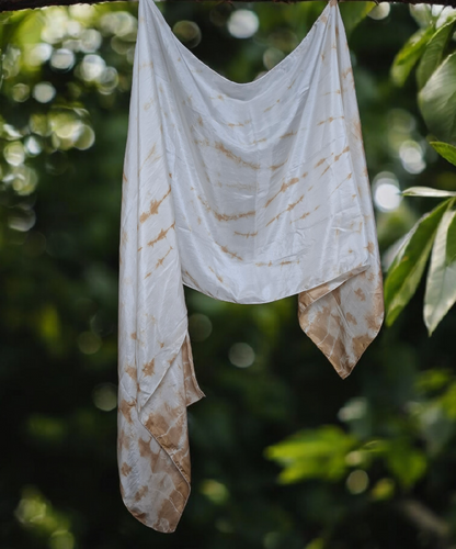Cocoa Drift, Habutai Silk Stole / Scarf