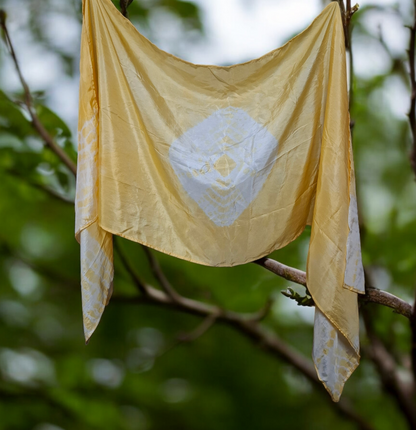 Golden Tides Habutai Silk Stole / Scarf