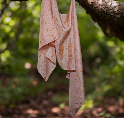 Blush bloom Habutai Silk Stole / Scarf