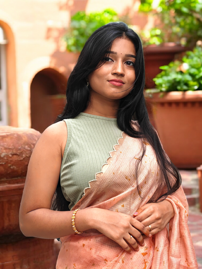 Soft Dust - Eco-printed & naturally dyed pure kota silk saree