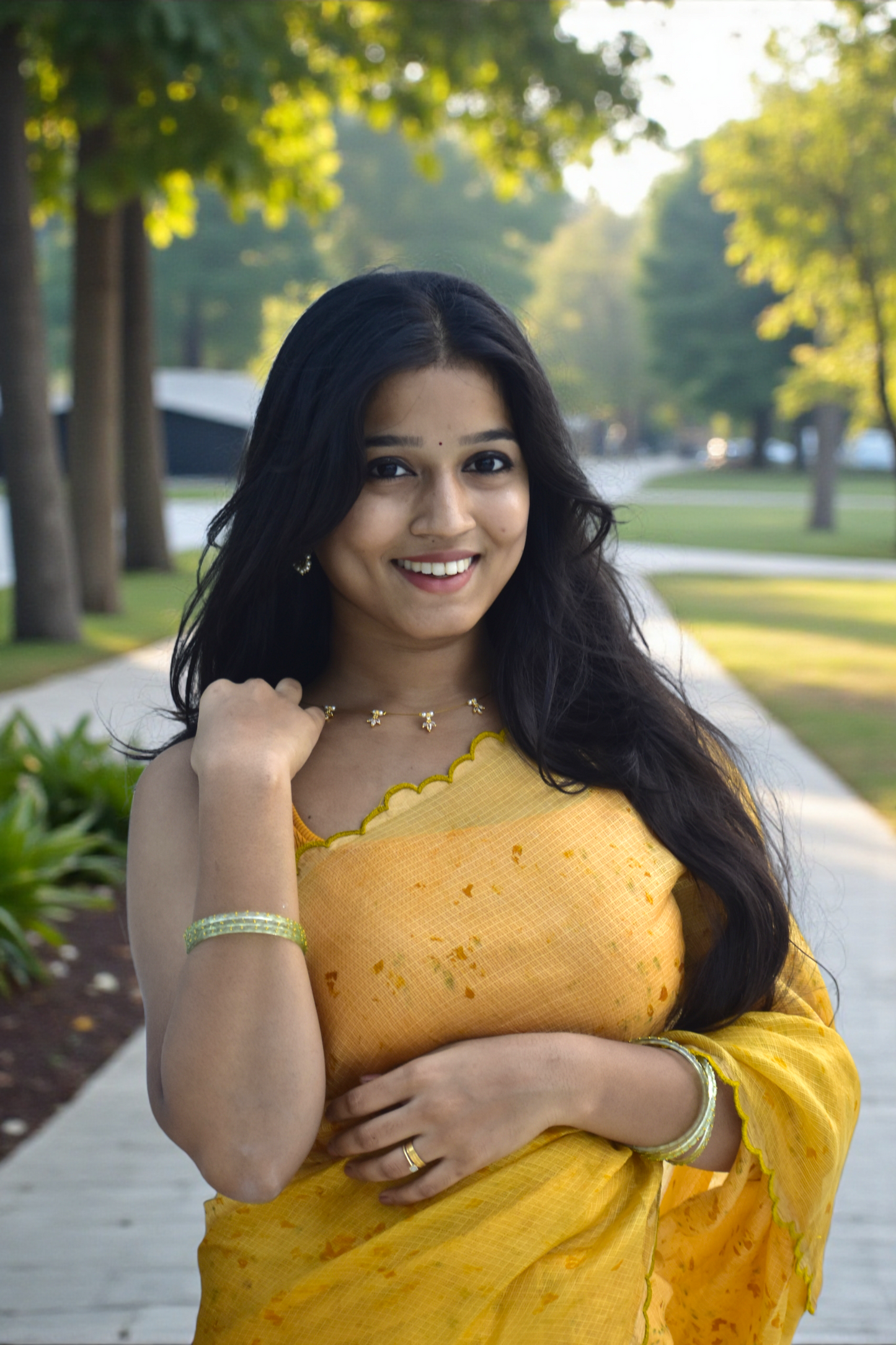 Bloom Light - Eco-printed & naturally dyed pure kota silk saree