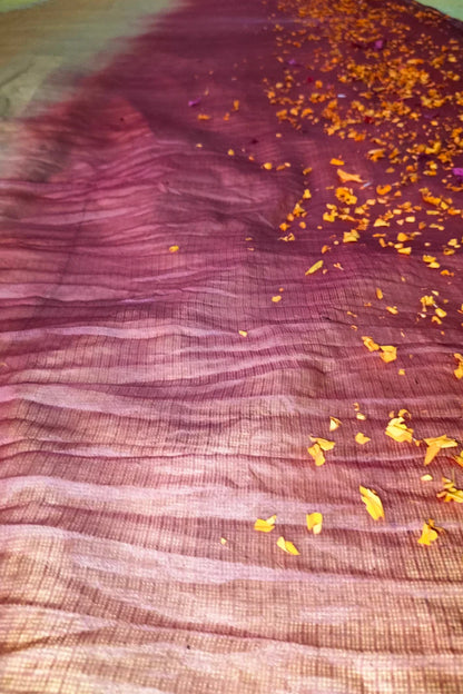 Madhuri — Eco-printed & naturally dyed pure kota silk saree