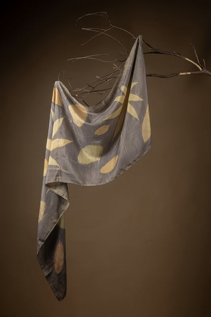 Grey Meadow  Habutai Silk Stole / Scarf
