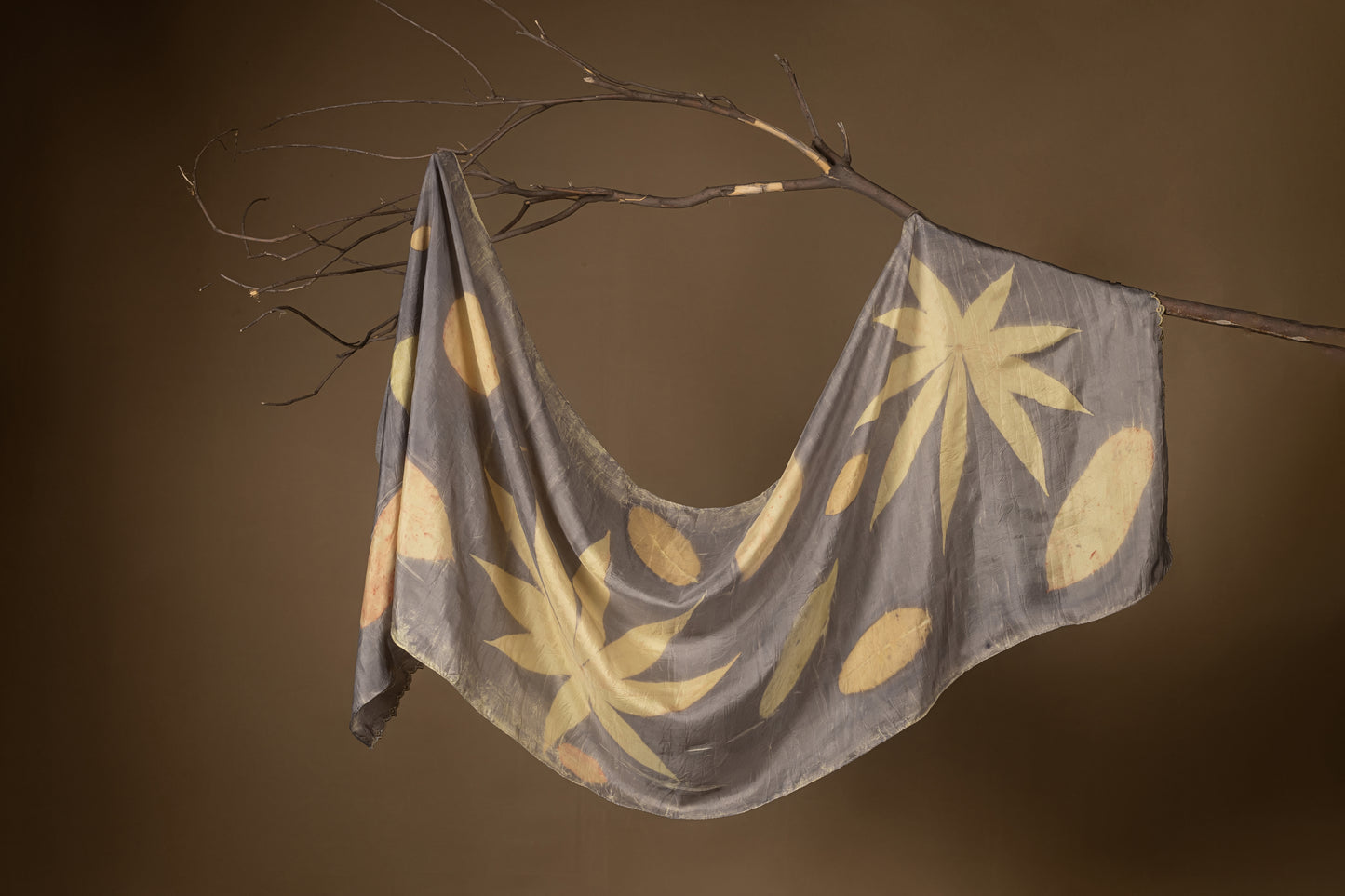 Grey Meadow  Habutai Silk Stole / Scarf