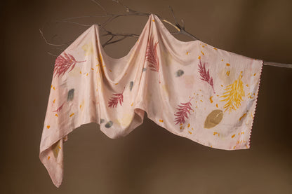 Wild Rose Habutai Silk Stole / Scarf