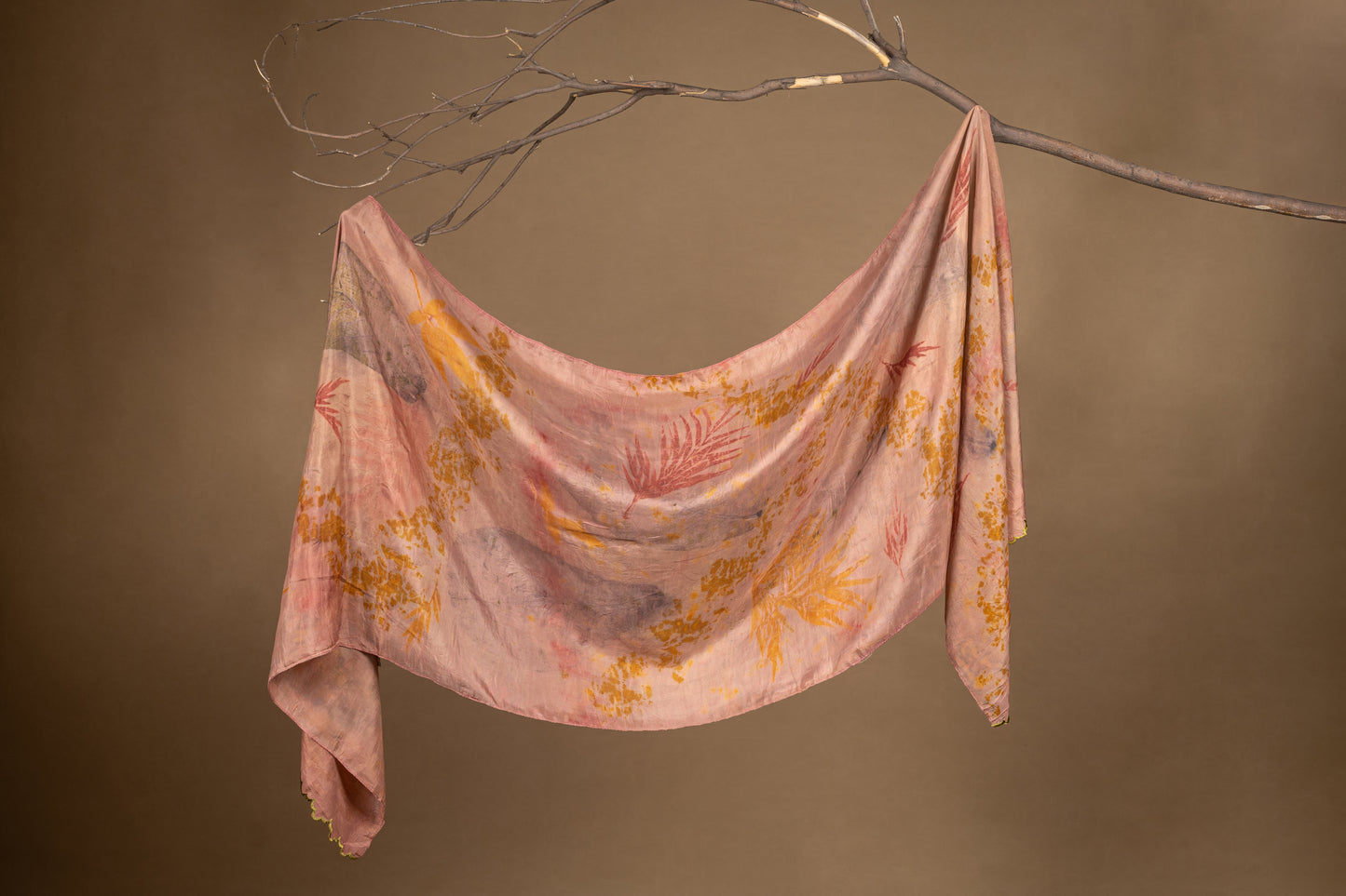 Muted Mauve Habutai Silk Stole / Scarf