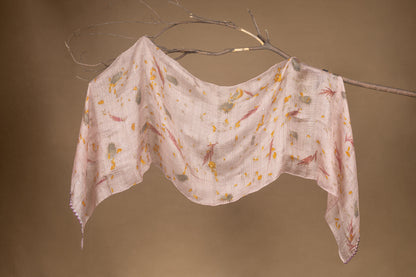 Misty Rose  Kotta silk stole scarf