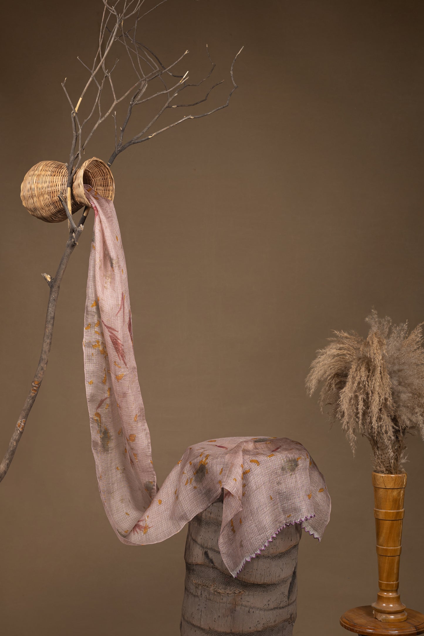 Misty Rose  Kotta silk stole scarf