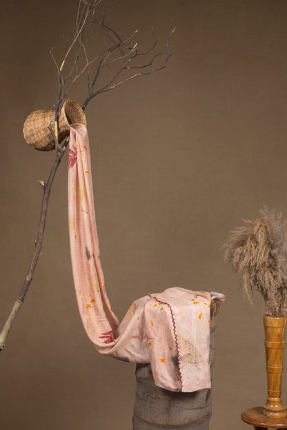 Wild Rose Habutai Silk Stole / Scarf