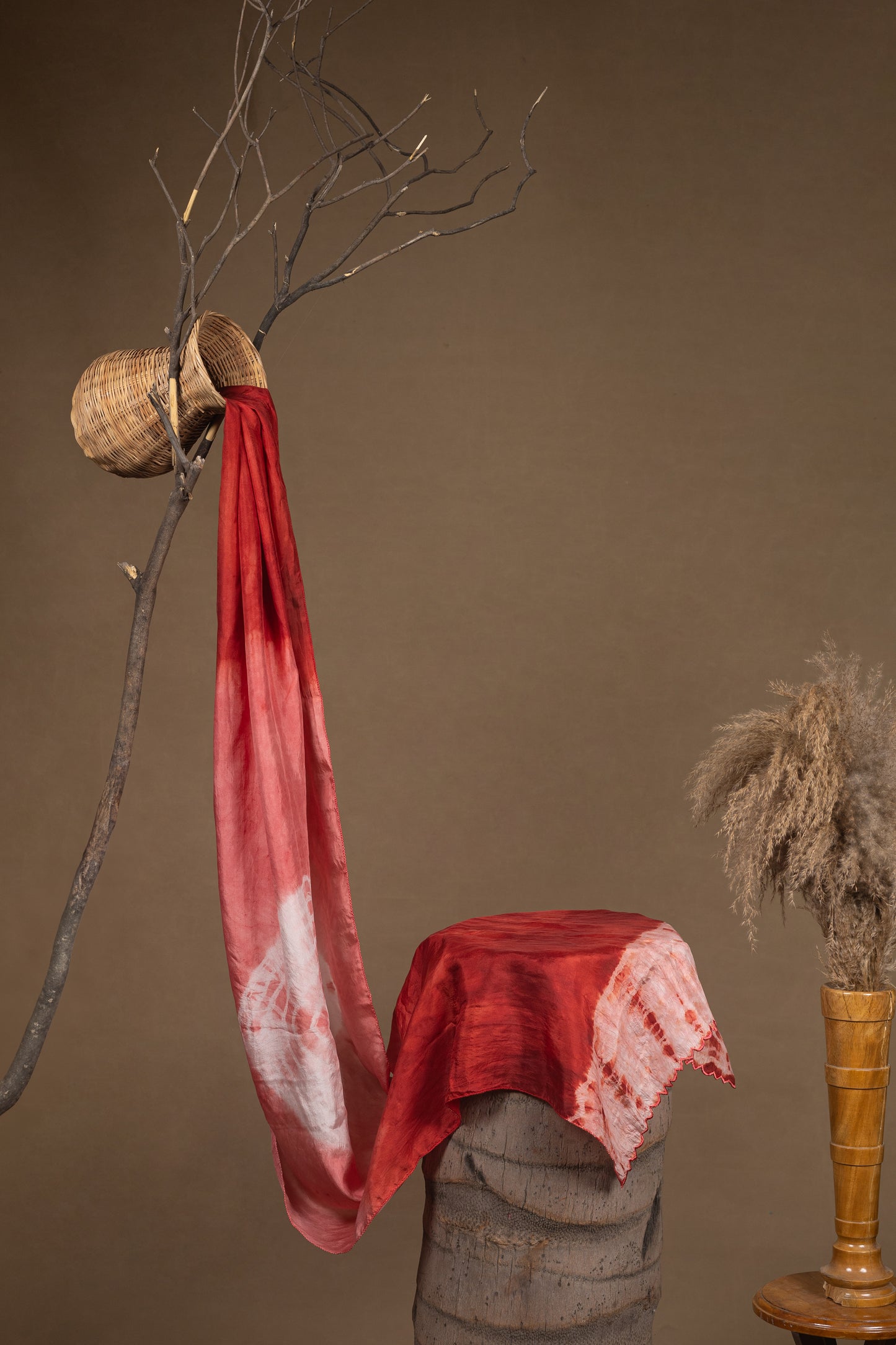 Rose Ombre  Habutai Silk Stole / Scarf