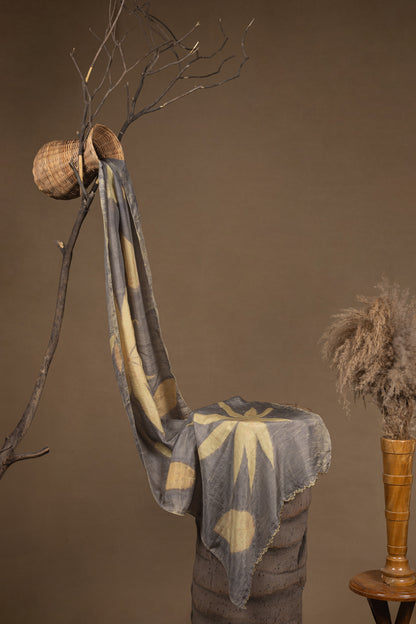 Grey Meadow  Habutai Silk Stole / Scarf