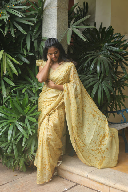 Meet Suvana — Naturally Dyed & Eco-Printed Pure Kota Silk Saree