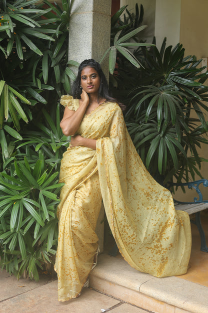 Meet Suvana — Naturally Dyed & Eco-Printed Pure Kota Silk Saree