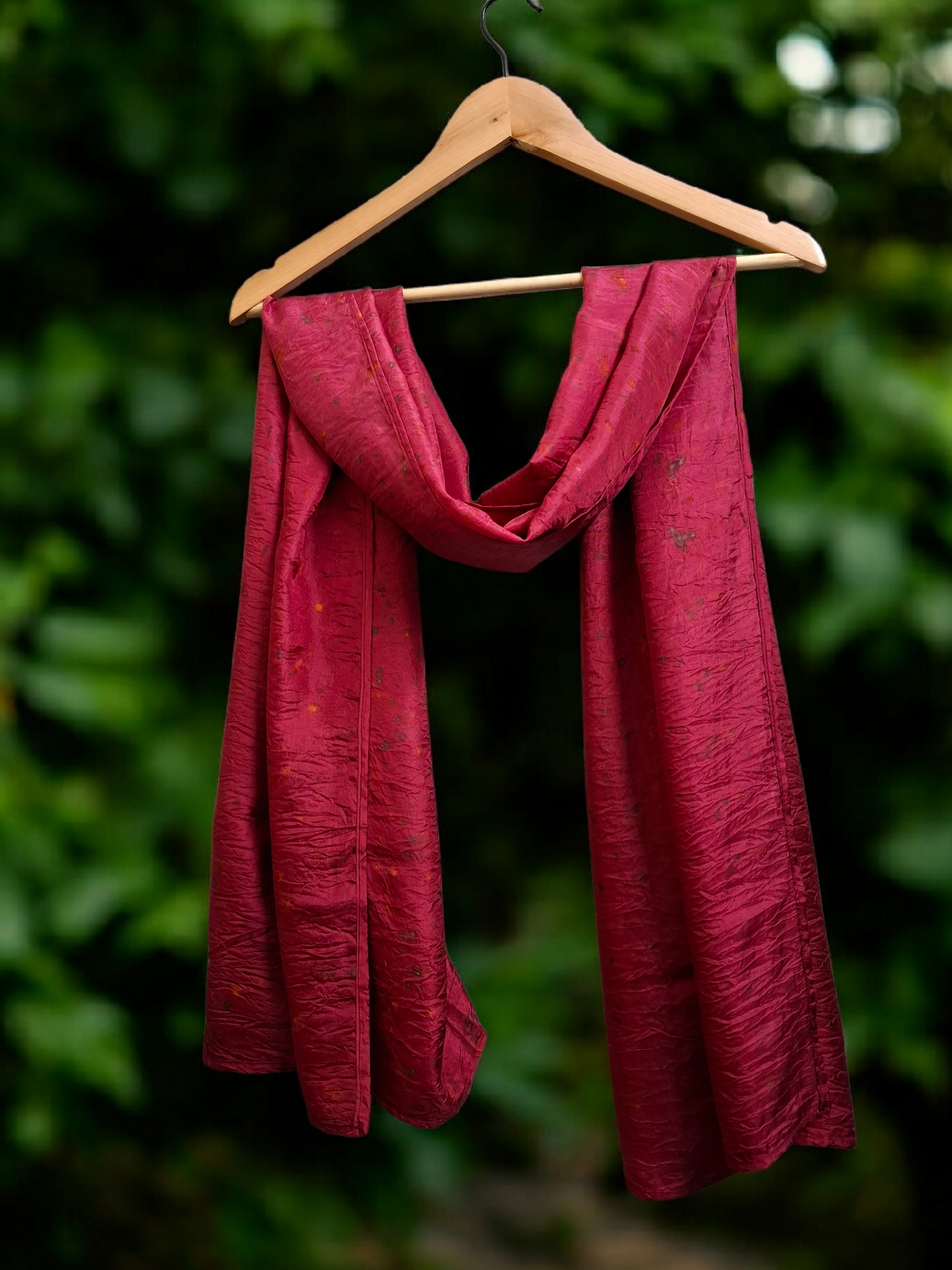 Scarlet Petal Habutai Silk Stole / Scarf