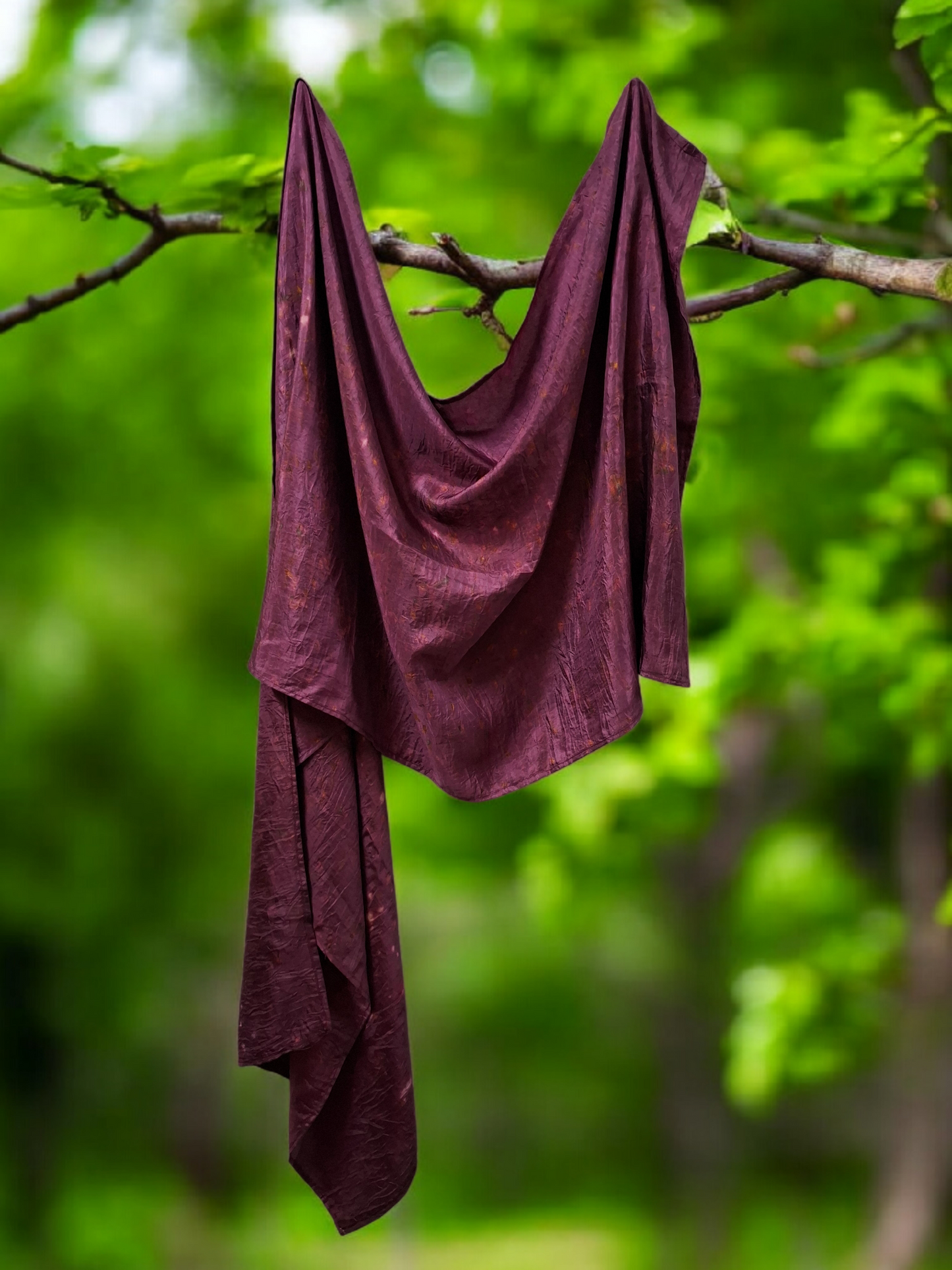 Petals in violet  Habutai Silk Stole / Scarf