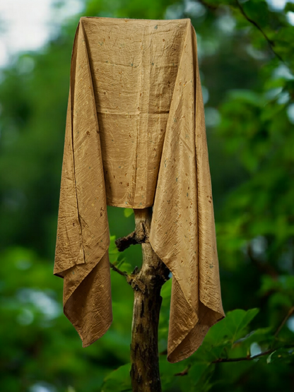 Green Hush Habutai Silk Stole / Scarf