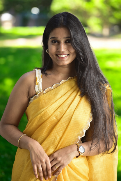 Ara - Eco-printed & naturally dyed pure kota silk saree