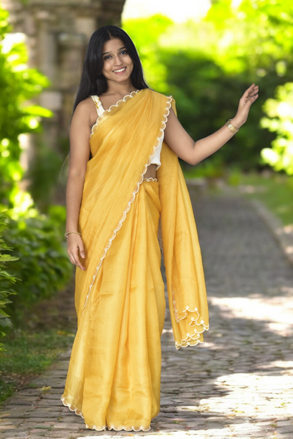 Ara - Eco-printed & naturally dyed pure kota silk saree