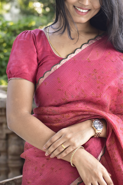 Meet Juliette - Eco-printed & naturally dyed pure kota silk saree