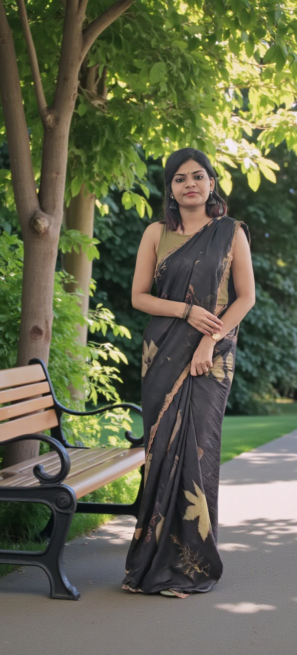 Wild bloom - Eco-printed & naturally dyed pure kota silk saree
