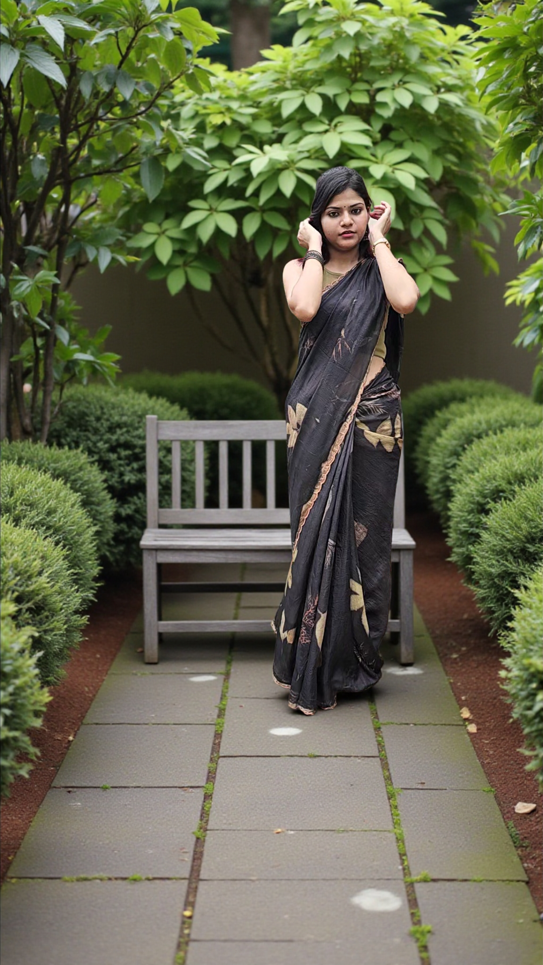Wild bloom - Eco-printed & naturally dyed pure kota silk saree